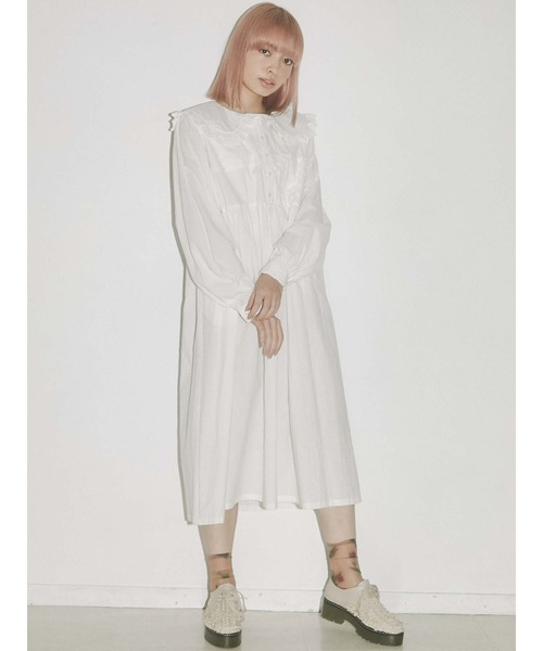 merry jenny（メリージェニー）の「レースパッチワークワンピース（ワンピース・レディース・ブラック/オフホワイト/ブルー・FREE）」の2枚目の写真