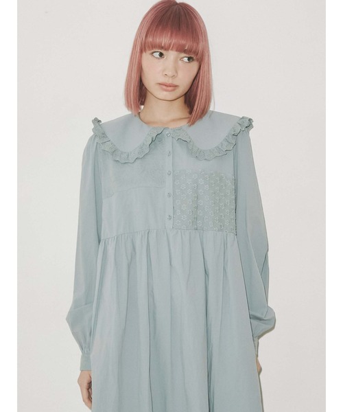 merry jenny（メリージェニー）の「レースパッチワークワンピース（ワンピース・レディース・ブラック/オフホワイト/ブルー・FREE）」の22枚目の写真