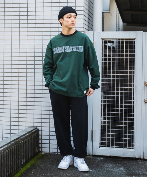WEGO（ウィゴー）の「WEGO/ヘビーウエイト リンガーBIGロンT（Tシャツ/カットソー・メンズ・ホワイト/サックスブルー/ブラック/ダークグリーン・MEDIUM/LARGE）」の7枚目の写真