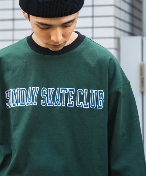 WEGO（ウィゴー）の「WEGO/ヘビーウエイト リンガーBIGロンT（Tシャツ/カットソー・メンズ・ホワイト/サックスブルー/ブラック/ダークグリーン・MEDIUM/LARGE）」の12枚目の写真