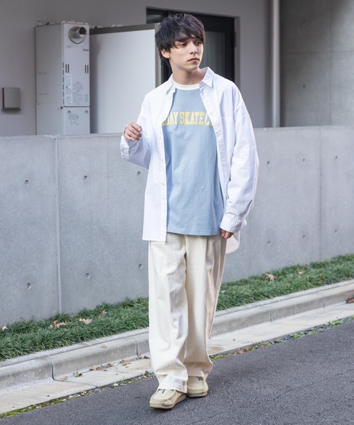 WEGO（ウィゴー）の「WEGO/ヘビーウエイト リンガーBIGロンT（Tシャツ/カットソー・メンズ・ホワイト/サックスブルー/ブラック/ダークグリーン・MEDIUM/LARGE）」の17枚目の写真