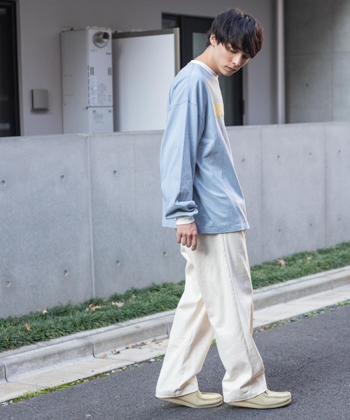 WEGO（ウィゴー）の「WEGO/ヘビーウエイト リンガーBIGロンT（Tシャツ/カットソー・メンズ・ホワイト/サックスブルー/ブラック/ダークグリーン・MEDIUM/LARGE）」の16枚目の写真