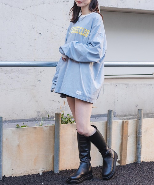 WEGO（ウィゴー）の「WEGO/ヘビーウエイト リンガーBIGロンT（Tシャツ/カットソー・メンズ・ホワイト/サックスブルー/ブラック/ダークグリーン・MEDIUM/LARGE）」の20枚目の写真
