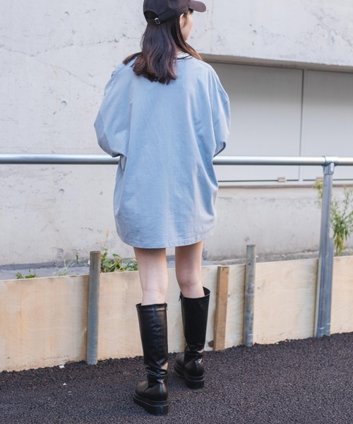 WEGO（ウィゴー）の「WEGO/ヘビーウエイト リンガーBIGロンT（Tシャツ/カットソー・メンズ・ホワイト/サックスブルー/ブラック/ダークグリーン・MEDIUM/LARGE）」の21枚目の写真