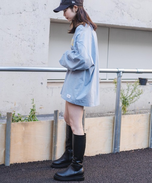 WEGO（ウィゴー）の「WEGO/ヘビーウエイト リンガーBIGロンT（Tシャツ/カットソー・メンズ・ホワイト/サックスブルー/ブラック/ダークグリーン・MEDIUM/LARGE）」の22枚目の写真