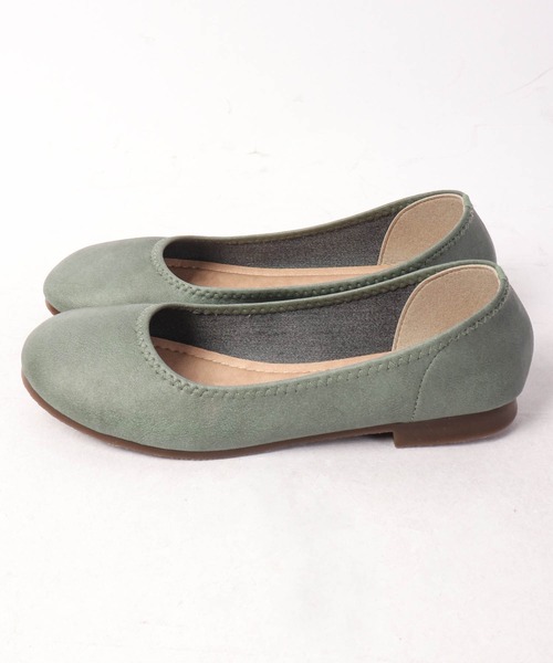 FUNALIVE（ファンアライブ）の「日本製 ラウンドトゥ 柔らか軽量フラットパンプス（バレエシューズ・レディース・ブラック/キャメル/ブラウン/ネイビー/ベージュ系その他/ターコイズブルー/グレー/レッド/マスタード・S/L/LL/3L/M/4L/SS）」の21枚目の写真