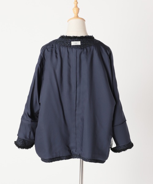 IENA（イエナ）の「＆NAVY ツィードジャケット◇（ノーカラー