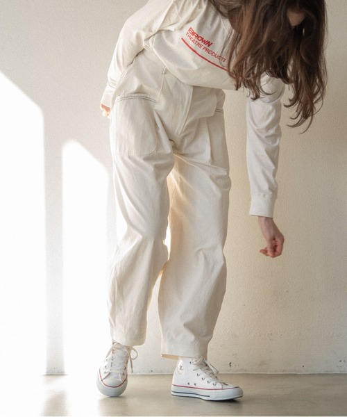 idem（イデム）の「basic loose pants/コットンルーズワイドパンツ（その他パンツ・レディース・ホワイト/カーキ/ブラック/ブルー・SMALL/FREE）」の6枚目の写真