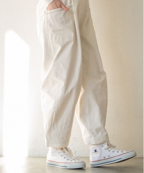 idem（イデム）の「basic loose pants/コットンルーズワイドパンツ（その他パンツ・レディース・ホワイト/カーキ/ブラック/ブルー・SMALL/FREE）」の10枚目の写真