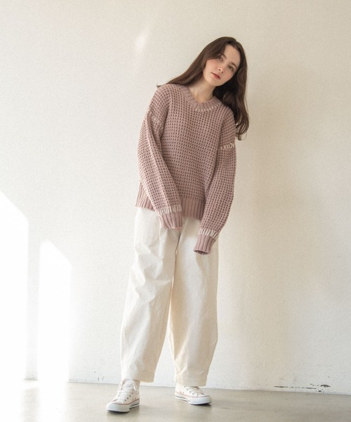 idem（イデム）の「basic loose pants/コットンルーズワイドパンツ（その他パンツ・レディース・ホワイト/カーキ/ブラック/ブルー・SMALL/FREE）」の15枚目の写真