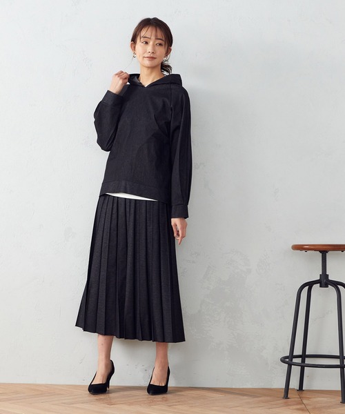 COMME CA ISM(コムサイズム)の「【一部店舗限定】ゆったりパーカー(パーカー・レディース・ブラック/ネイビー・MEDIUM/LARGE)」の3枚目の写真
