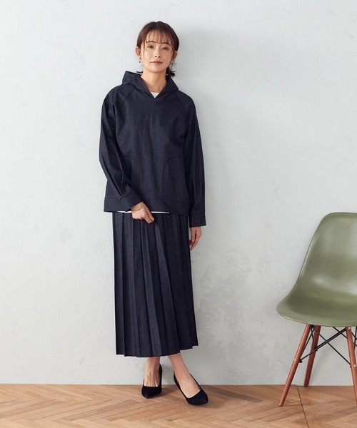 COMME CA ISM(コムサイズム)の「【一部店舗限定】ゆったりパーカー(パーカー・レディース・ブラック/ネイビー・MEDIUM/LARGE)」の5枚目の写真