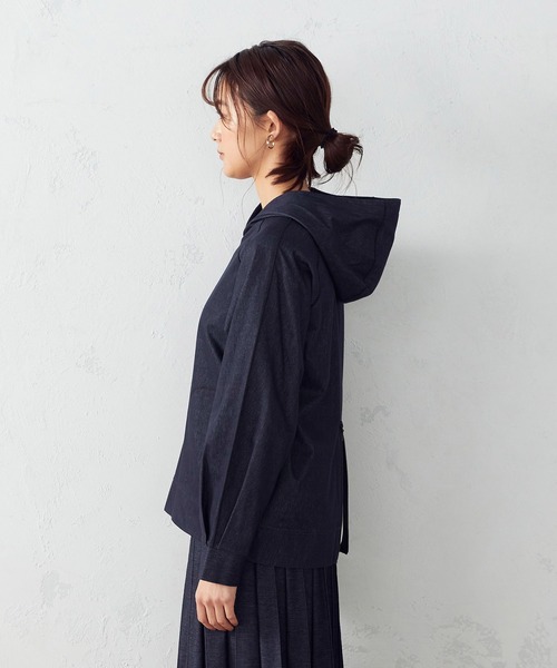 COMME CA ISM(コムサイズム)の「【一部店舗限定】ゆったりパーカー(パーカー・レディース・ブラック/ネイビー・MEDIUM/LARGE)」の8枚目の写真