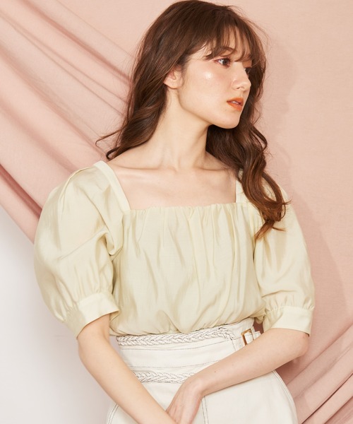 NOELA(ノエラ)の「ボリュームソデシャーリングブラウス(シャツ/ブラウス・レディース・ブラック/オフホワイト/イエロー/オレンジ・フリー)」の8枚目の写真