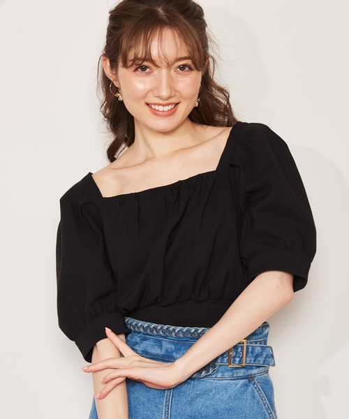 NOELA(ノエラ)の「ボリュームソデシャーリングブラウス(シャツ/ブラウス・レディース・ブラック/オフホワイト/イエロー/オレンジ・フリー)」の9枚目の写真