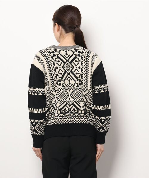 TOGA PULLA（トーガ　プルラ）の「TOGA PULLA Jacquard knit cardigan TP21-XO206（カーディガン/ボレロ・レディース・ピンク/ブラック・38）」の10枚目の写真