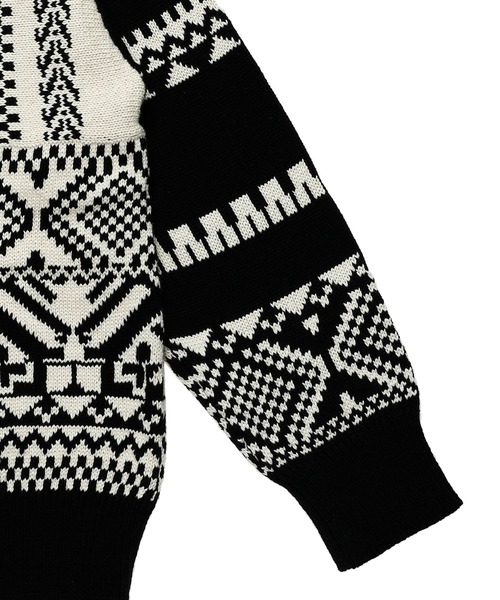 TOGA PULLA（トーガ　プルラ）の「TOGA PULLA Jacquard knit cardigan TP21-XO206（カーディガン/ボレロ・レディース・ピンク/ブラック・38）」の5枚目の写真