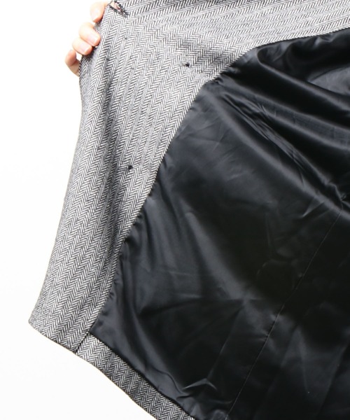 Ellno Loset（エルノロゼット）の「へリンボーンダブルテーラードジャケット（テーラードジャケット・メンズ・ブラック・MEDIUM/LARGE）」の15枚目の写真