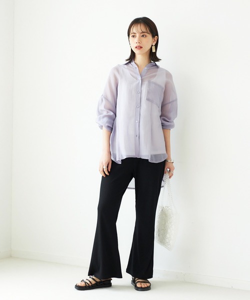 GeeRA(ジーラ)の「リブカットソーフレアーパンツ(その他パンツ・レディース・ブラック/サンドグレー・MEDIUM/LARGE/X-LARGE)」の13枚目の写真