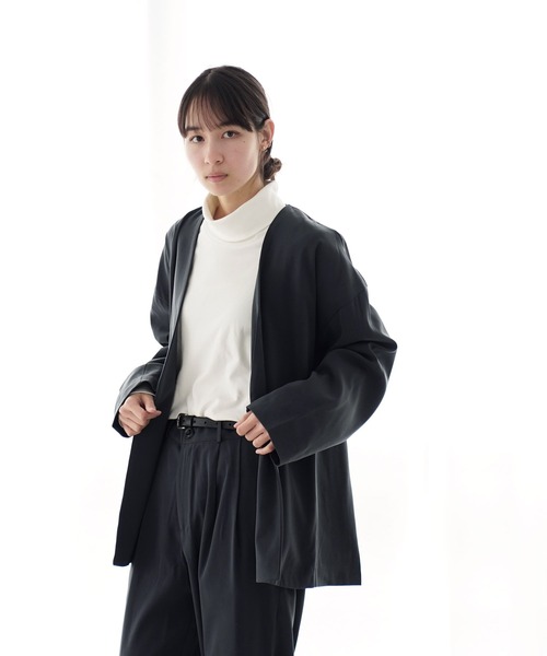 Air Tokyo(エアートウキョー)の「【セットアップ】ノーカラー ジャケット & タック ルーズパンツ(セットアップ・メンズ・チャコールグレー/ブルーグレー・MEDIUM/LARGE)」の21枚目の写真