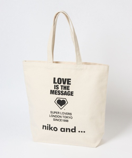 niko and...（ニコアンド）の「【SUPER LOVERS（スーパーラヴァーズ）】コラボプリントラフトートバッグ（トートバッグ・レディース・その他1/その他2/その他3/その他4・0）」の2枚目の写真