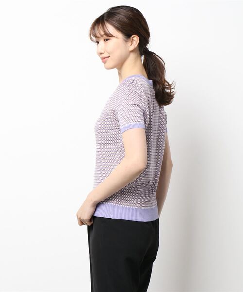 Clice de Paris(クリシェドゥパリス)の「K/パイピングニット(ニット/セーター・レディース・ブラック/サックスブルー/パープル・ONESIZE)」の5枚目の写真