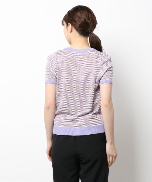 Clice de Paris(クリシェドゥパリス)の「K/パイピングニット(ニット/セーター・レディース・ブラック/サックスブルー/パープル・ONESIZE)」の4枚目の写真