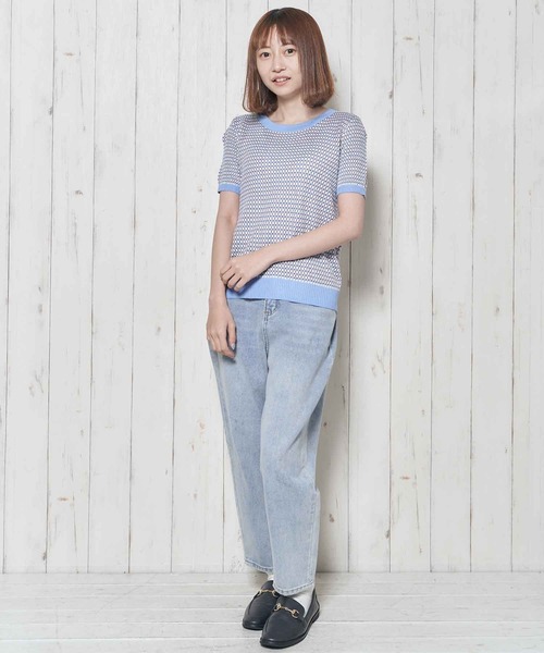 Clice de Paris(クリシェドゥパリス)の「K/パイピングニット(ニット/セーター・レディース・ブラック/サックスブルー/パープル・ONESIZE)」の17枚目の写真