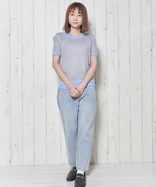 Clice de Paris(クリシェドゥパリス)の「K/パイピングニット(ニット/セーター・レディース・ブラック/サックスブルー/パープル・ONESIZE)」の16枚目の写真