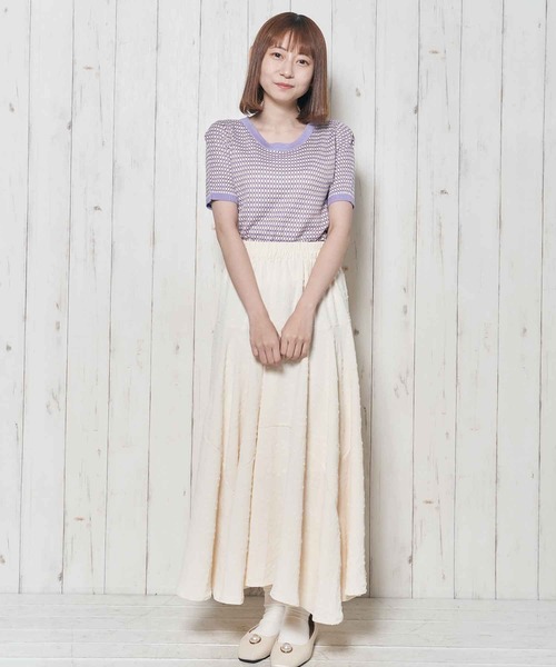 Clice de Paris(クリシェドゥパリス)の「K/パイピングニット(ニット/セーター・レディース・ブラック/サックスブルー/パープル・ONESIZE)」の12枚目の写真