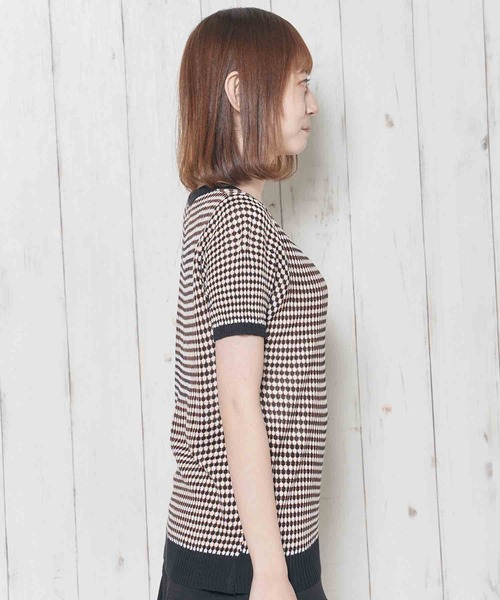 Clice de Paris(クリシェドゥパリス)の「K/パイピングニット(ニット/セーター・レディース・ブラック/サックスブルー/パープル・ONESIZE)」の9枚目の写真