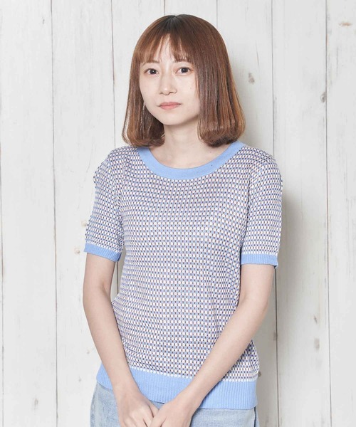 Clice de Paris(クリシェドゥパリス)の「K/パイピングニット(ニット/セーター・レディース・ブラック/サックスブルー/パープル・ONESIZE)」の19枚目の写真