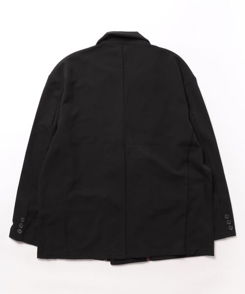 Bling Leads（ブリングリーズ）の「★Bling leads★ 梨地　ダブルテーラードジャケット（テーラードジャケット・レディース・グレイッシュブルー/ブラック/グレイッシュベージュ/ブラウン・MEDIUM/LARGE）」の5枚目の写真