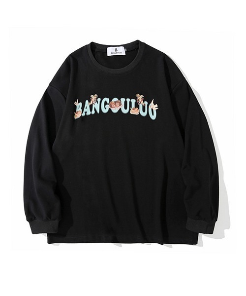 Ressaca(レサーカ)の「オーバーサイズ エンジェル プリントロゴ ロンT(Tシャツ/カットソー・メンズ・ブラック/ブルー/アイボリー・M/L/XL)」の2枚目の写真