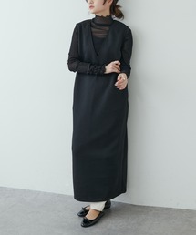 【WEB限定】カットポンチVネックワンピース