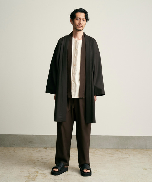 Tabrik ベロアローブカーディガン（黒） ユニセックス）ベロア