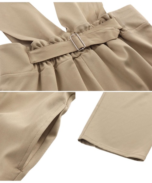 CHILLE（チル）の「ゆったりサロペット（サロペット/オーバーオール・レディース・ブラック/ベージュ・FREE）」の12枚目の写真