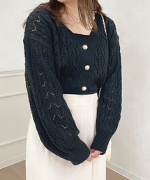 透かしカーデ+キャミセット【ZOZOTOWN限定アイテム】