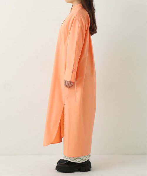 RAY CASSIN（レイカズン）の「スリットシャツワンピース（シャツワンピース・レディース・オレンジ/オフホワイト・FREE）」の14枚目の写真