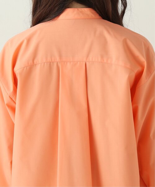 RAY CASSIN（レイカズン）の「スリットシャツワンピース（シャツワンピース・レディース・オレンジ/オフホワイト・FREE）」の7枚目の写真