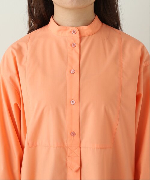 RAY CASSIN（レイカズン）の「スリットシャツワンピース（シャツワンピース・レディース・オレンジ/オフホワイト・FREE）」の6枚目の写真