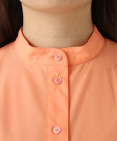 RAY CASSIN（レイカズン）の「スリットシャツワンピース（シャツワンピース・レディース・オレンジ/オフホワイト・FREE）」の12枚目の写真