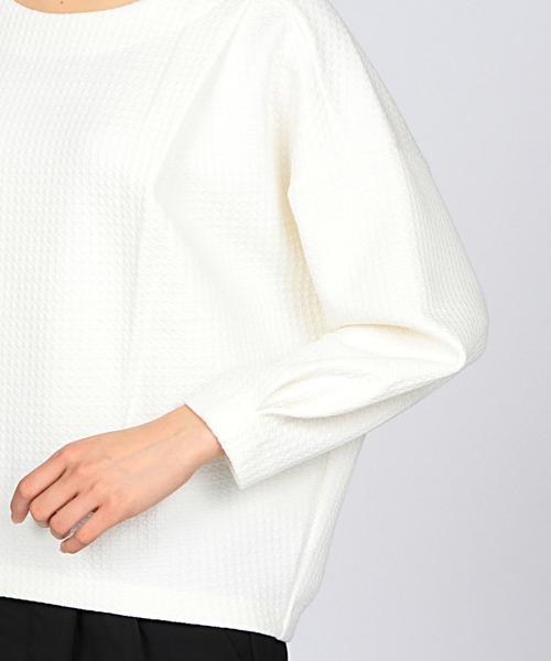 EN ROUTE（アンルート）の「ENR ハウンドトゥースプルオーバー●（Tシャツ/カットソー・レディース・オフホワイト/ブラック/コバルトブルー・フリー）」の9枚目の写真