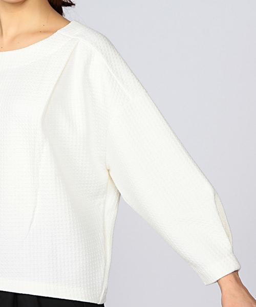 EN ROUTE（アンルート）の「ENR ハウンドトゥースプルオーバー●（Tシャツ/カットソー・レディース・オフホワイト/ブラック/コバルトブルー・フリー）」の5枚目の写真