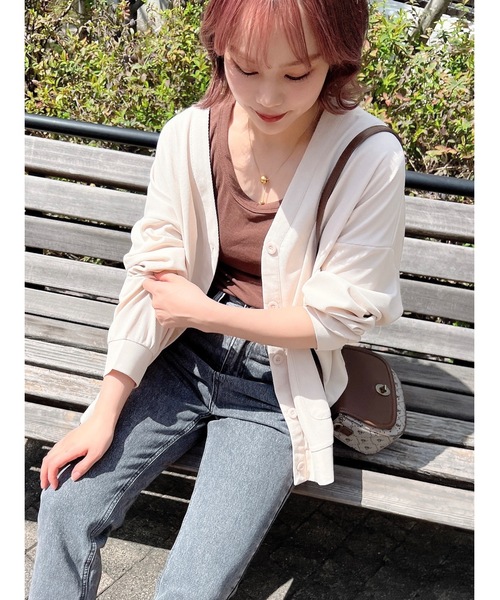 jumelle(ジュメロ)の「Vネックルーズカーディガン(カーディガン/ボレロ・レディース・ベージュ/ピンク・FREE)」の22枚目の写真