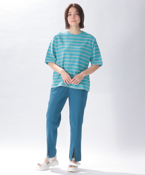 niko and...(ニコアンド)の「COLORマイスターTシャツ(Tシャツ/カットソー・レディース・オフホワイト/ブルー/オレンジ/ブラック/ライトグレー/チャコール/アイボリー/グリーン/スカイブルー/ピンク/セージグリーン/イエロー・MEDIUM/LARGE)」の21枚目の写真