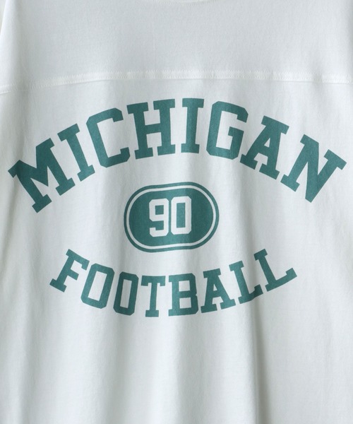 SITRY（シトリー）の「wide silhouette football T-shirt/ワイドシルエット フットボール Tシャツ（Tシャツ/カットソー・メンズ・オフホワイト/アッシュグレー/ブラック/オレンジ/グリーン/ネイビー・M/L）」の19枚目の写真