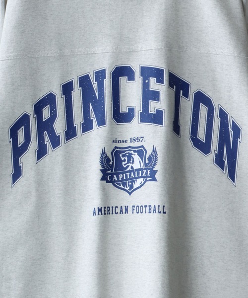 SITRY（シトリー）の「wide silhouette football T-shirt/ワイドシルエット フットボール Tシャツ（Tシャツ/カットソー・メンズ・オフホワイト/アッシュグレー/ブラック/オレンジ/グリーン/ネイビー・M/L）」の16枚目の写真