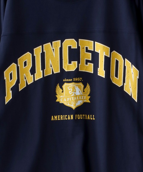 SITRY（シトリー）の「wide silhouette football T-shirt/ワイドシルエット フットボール Tシャツ（Tシャツ/カットソー・メンズ・オフホワイト/アッシュグレー/ブラック/オレンジ/グリーン/ネイビー・M/L）」の14枚目の写真