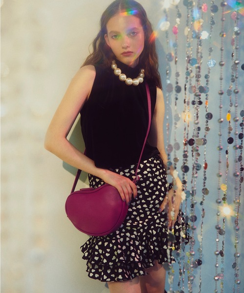 J1U by LA BELLE ETUDE（ジユウバイラベルエチュード）の「【Casselini】ハートビーンズバッグ（ショルダーバッグ・レディース・パープル・FREE）」の4枚目の写真